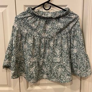 Francesca’s Green Floral Skirt